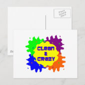 Carte Postale Propre et fou (Devant / Derrière)