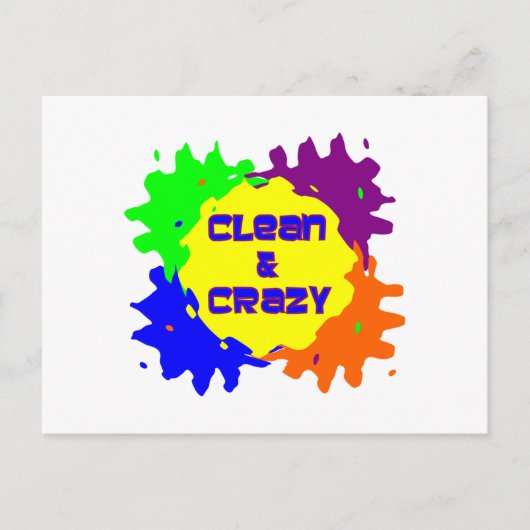 Carte Postale Propre et fou (Devant)