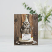 Carte Postale Propre gâteau d'anniversaire tenant une note avec (Debout devant)