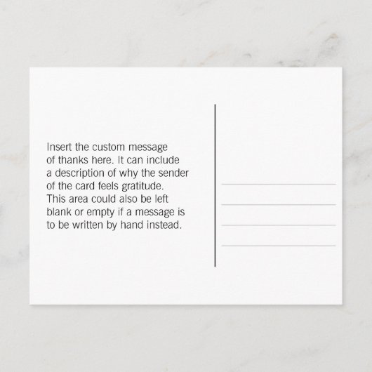 Carte postale propre "Merci pour votre gentillesse (Dos)