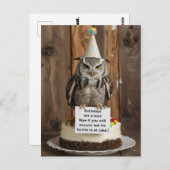 Carte Postale Propre sur le gâteau d'anniversaire note d'attente (Devant / Derrière)