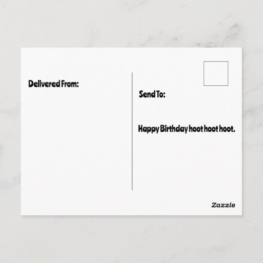 Carte Postale Propre sur le gâteau d'anniversaire note d'attente (Dos)