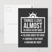 Carte Postale Propriétaire de bateau drôle Humour Bateau Capitai (Devant / Derrière)