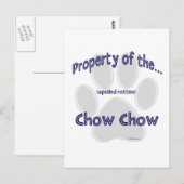 Carte Postale Propriété Chow (Devant / Derrière)