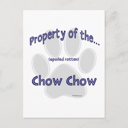 Carte Postale Propriété Chow (Devant)