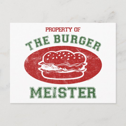 Carte Postale Propriété de Burger Meister (Devant)