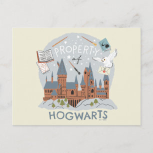 Carte Postale Propriété de Hogwarts Bande Dessinée Graphique