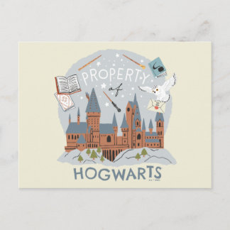 Carte Postale Propriété de Hogwarts Bande Dessinée Graphique
