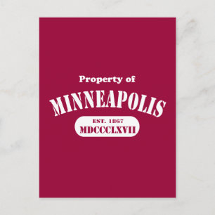 Carte Postale Propriété de Minneapolis