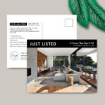 Carte Postale Propriété Minimaliste Juste Annoncée Pour La Vente<br><div class="desc">Immobilier minimaliste à vendre carte postale de marketing avec espace pour votre logo et une photo de grand immeuble. Cette carte postale marketing immobilier entièrement personnalisable en noir et blanc présente un design simple avec espace pour votre texte personnalisé et les détails de propriété. Un moyen facile de faire de...</div>