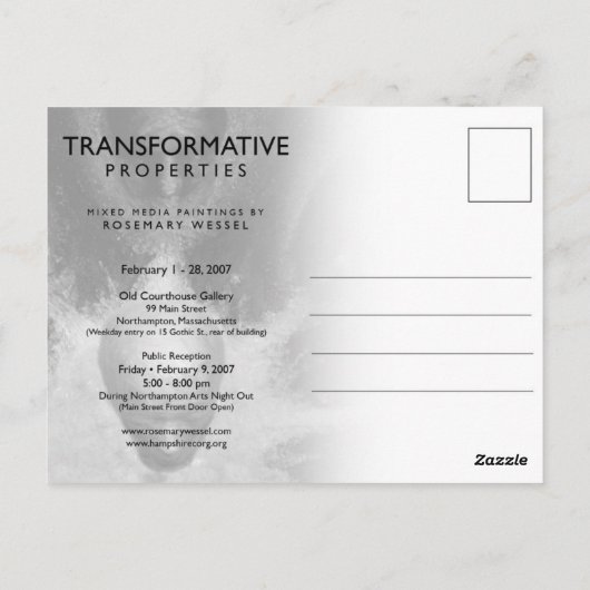 Carte Postale Propriétés de transformation (Dos)