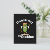 Carte Postale Propulsé par Pickles Aliment Cornichon Drôle (Debout devant)
