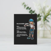 Carte Postale Pros et Cons Roller Derby Zombie (Debout devant)