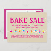 Carte Postale prospectus de vente de gâteaux (Devant / Derrière)
