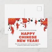 Carte Postale Prospérité Bonne chance Bonne Chine Design du Nouv (Devant / Derrière)