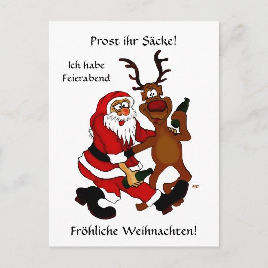 Carte Postale Prost it bags - Joyeux Noël! Texte allemand (Devant)