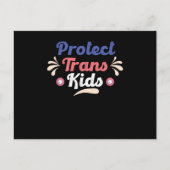 Carte Postale Protect Trans Kids Transgender Flag LGBTI (Devant)
