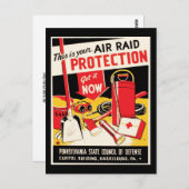 Carte Postale Protection aérienne (Devant / Derrière)