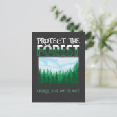 Carte Postale Protection de la forêt Nature Sensibilisation à l' (Debout devant)