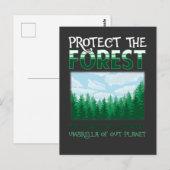 Carte Postale Protection de la forêt Nature Sensibilisation à l' (Devant / Derrière)