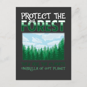 Carte Postale Protection de la forêt Nature Sensibilisation à l'