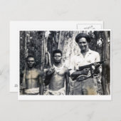 Carte Postale Protection des bûcherons de Nouvelle-Guinée (Devant / Derrière)