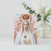 Carte Postale Protection des yeux du mal sacré Marie (Debout devant)