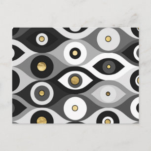 Carte Postale Protection des yeux maléfiques motif en niveaux de