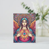 Carte Postale  Protection From Evil Sacred Heart Of Mary (Debout devant)