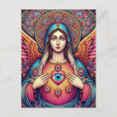 Carte Postale  Protection From Evil Sacred Heart Of Mary (Devant)