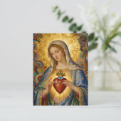 Carte Postale  Protection From Evil Sacred Heart Of Mary (Debout devant)
