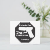 Carte Postale Protégé par le 2e amendement (Debout devant)