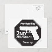 Carte Postale Protégé par le 2e amendement (Devant / Derrière)