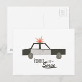 Carte Postale Protéger et servir (Devant / Derrière)