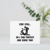 Carte Postale Protéger le service (Debout devant)