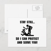 Carte Postale Protéger le service (Devant / Derrière)