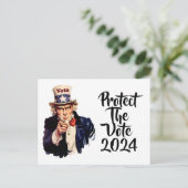 Carte Postale Protéger Le Vote 2024 (Debout devant)