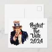 Carte Postale Protéger Le Vote 2024 (Devant / Derrière)