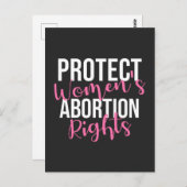 Carte Postale Protéger les droits des femmes à l'avortement (Devant / Derrière)