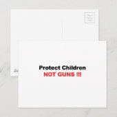 Carte Postale Protéger les enfants, pas les armes (Devant / Derrière)