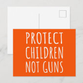 Carte Postale Protéger les enfants, pas les armes - mettre fin à (Devant / Derrière)