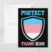 Carte Postale Protéger les enfants trans (Devant / Derrière)