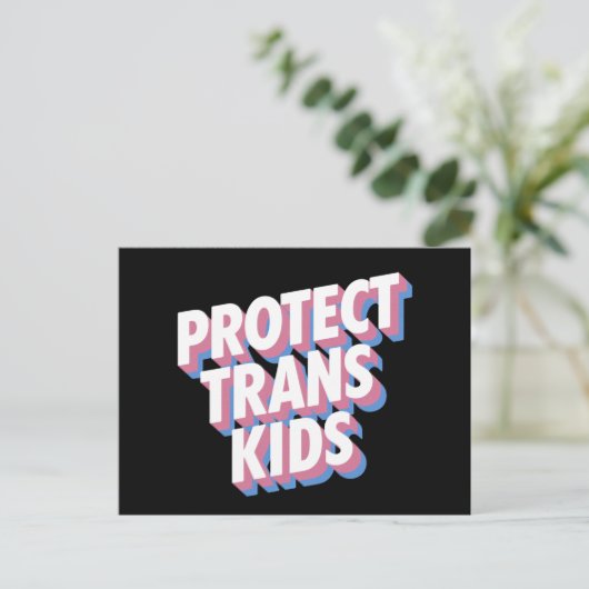 Carte Postale Protéger les enfants trans LGBTI+ Fière Mois des d (Debout devant)