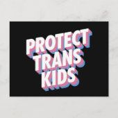 Carte Postale Protéger les enfants trans LGBTI+ Fière Mois des d (Devant)