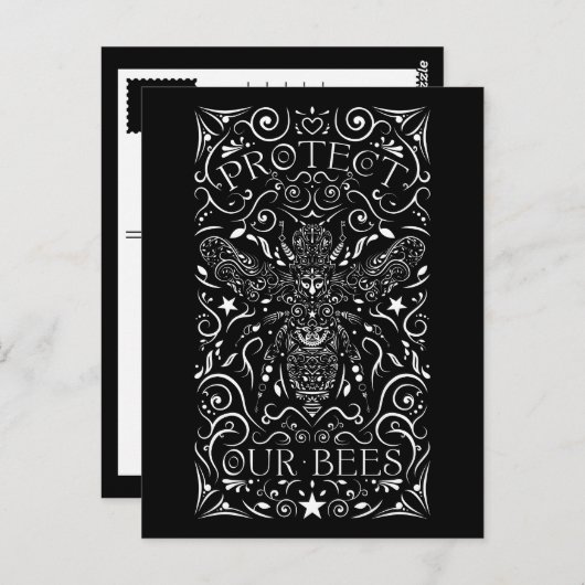 Carte Postale protéger nos abeilles (Devant / Derrière)