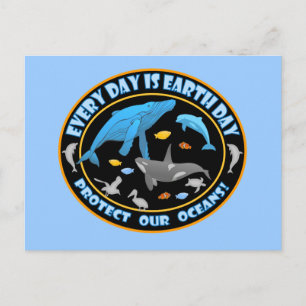 Carte Postale Protéger notre Jour des terres des océans