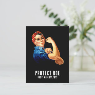 Carte Postale Protéger Roe v Wade Rosie le riveter vintage noir