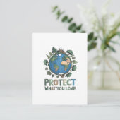 Carte Postale Protégez ce que vous aimez" Conception De l'enviro (Debout devant)