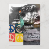 Carte Postale protest lady liberty mother should I trust collage (Devant)