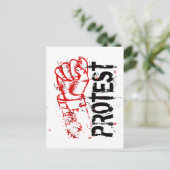 CARTE POSTALE PROTESTATION (Debout devant)